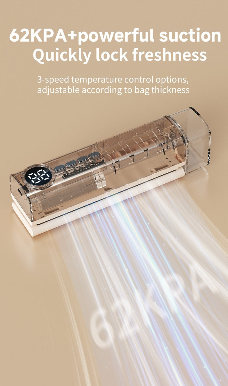 Cordless Rechargeable Vacuum Sealer Machine-90W Strong Suction ≥-62kPa, Fully Automatic Food Sealer for Dry/Moist Food