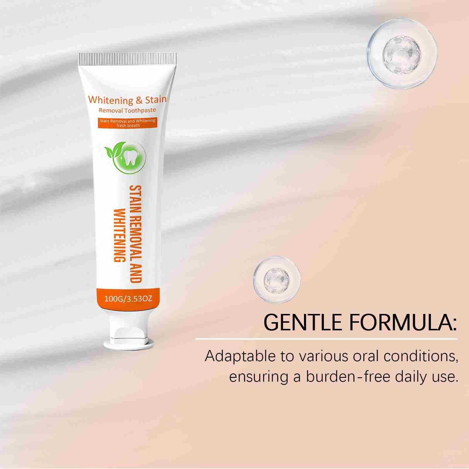Tidesmit teeth whitening toothpaste for plaque removal, gum protection, and enamel strengthening