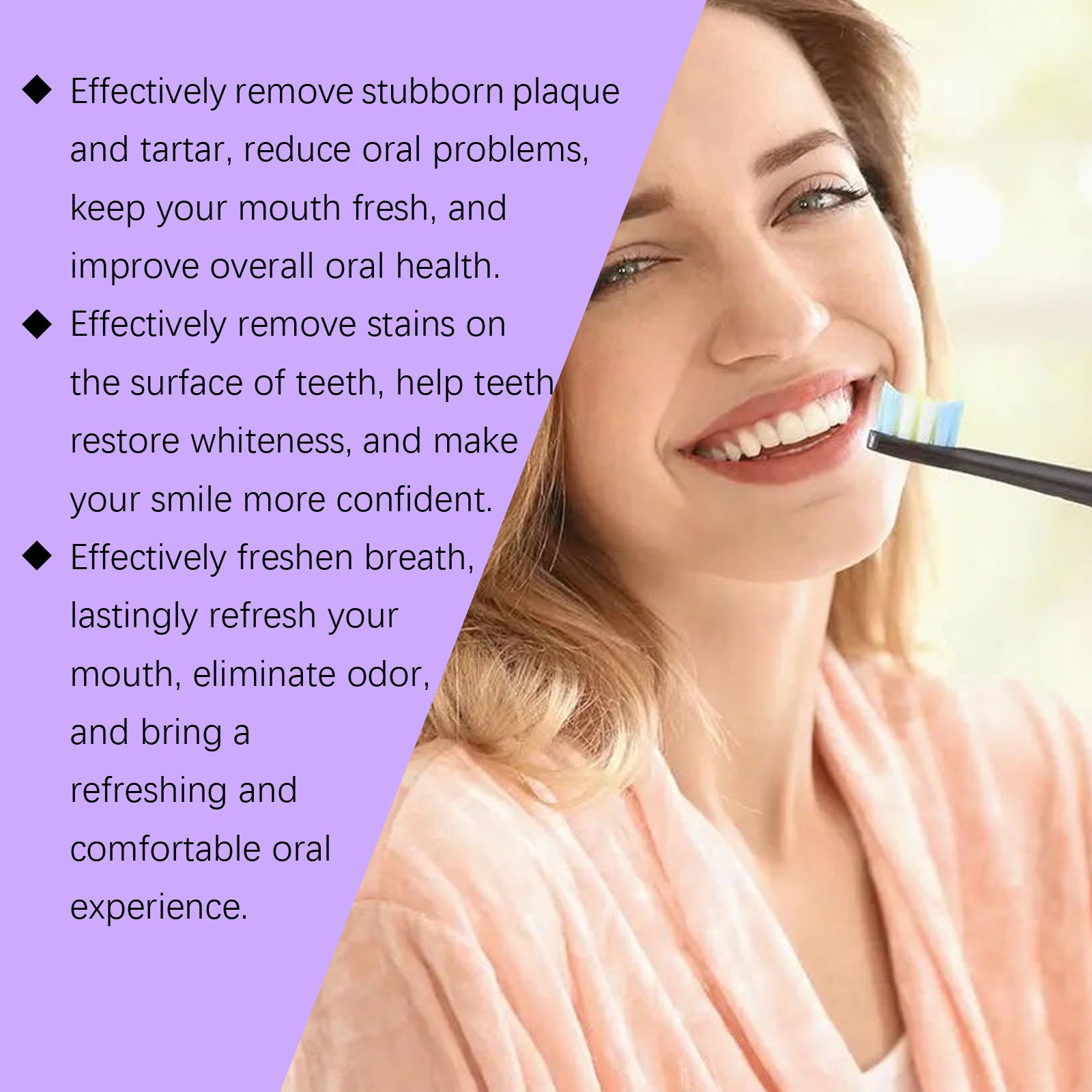 Tidesmit purple niacinamide whitening toothpaste for plaque removal, gum health, and fresh breath.
