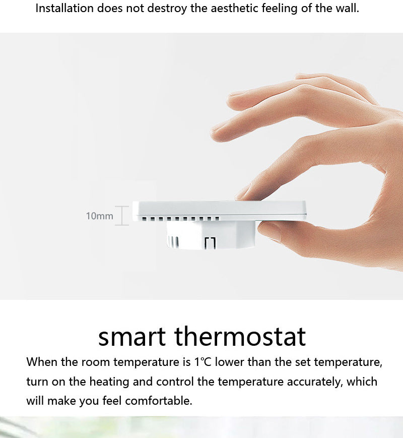 PSSRISE WiFi Thermostat Room Temperature Controller of Water Electric Floor Heating Gas Boiler Humidity Work with Googles Home