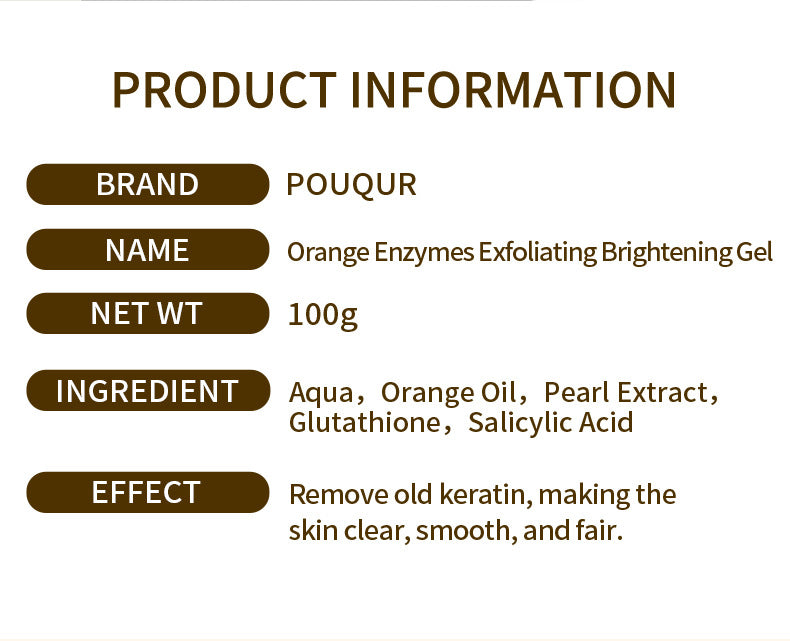Orange Exfoliating Gel - Brightening Face & Body Scrub 100g Scrubs Treatments Tidesmit