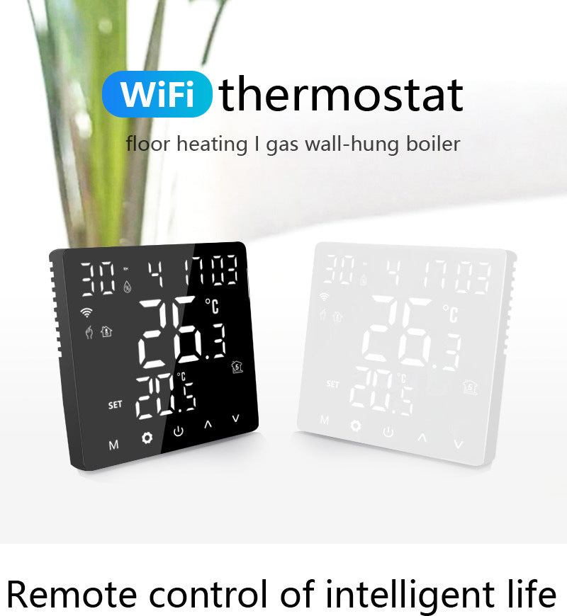 PSSRISE WiFi Thermostat Room Temperature Controller of Water Electric Floor Heating Gas Boiler Humidity Work with Googles Home