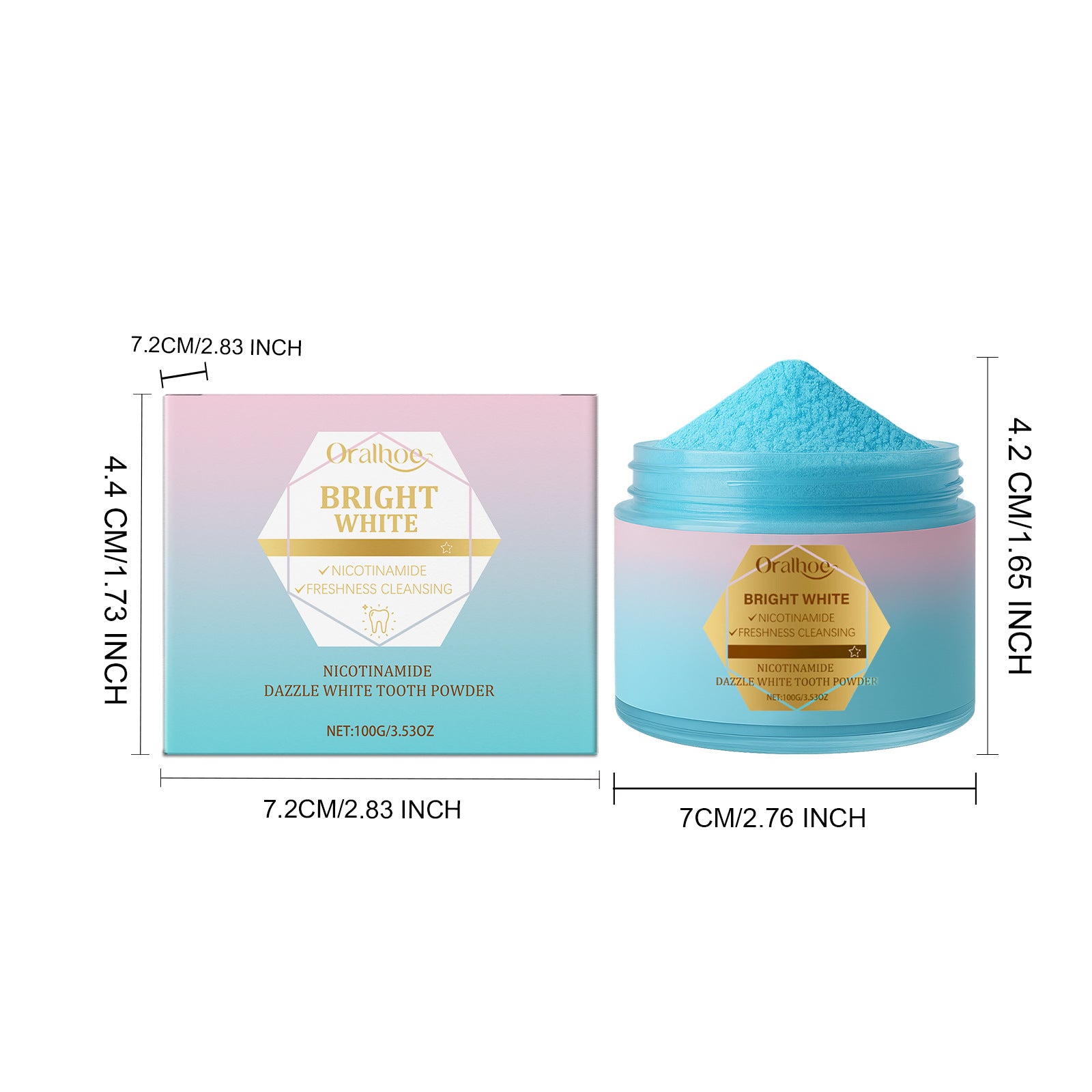 Tidesmit Niacinamide bleaching toothpaste for plaque removal, yellow stain reduction, and fresh breath.
