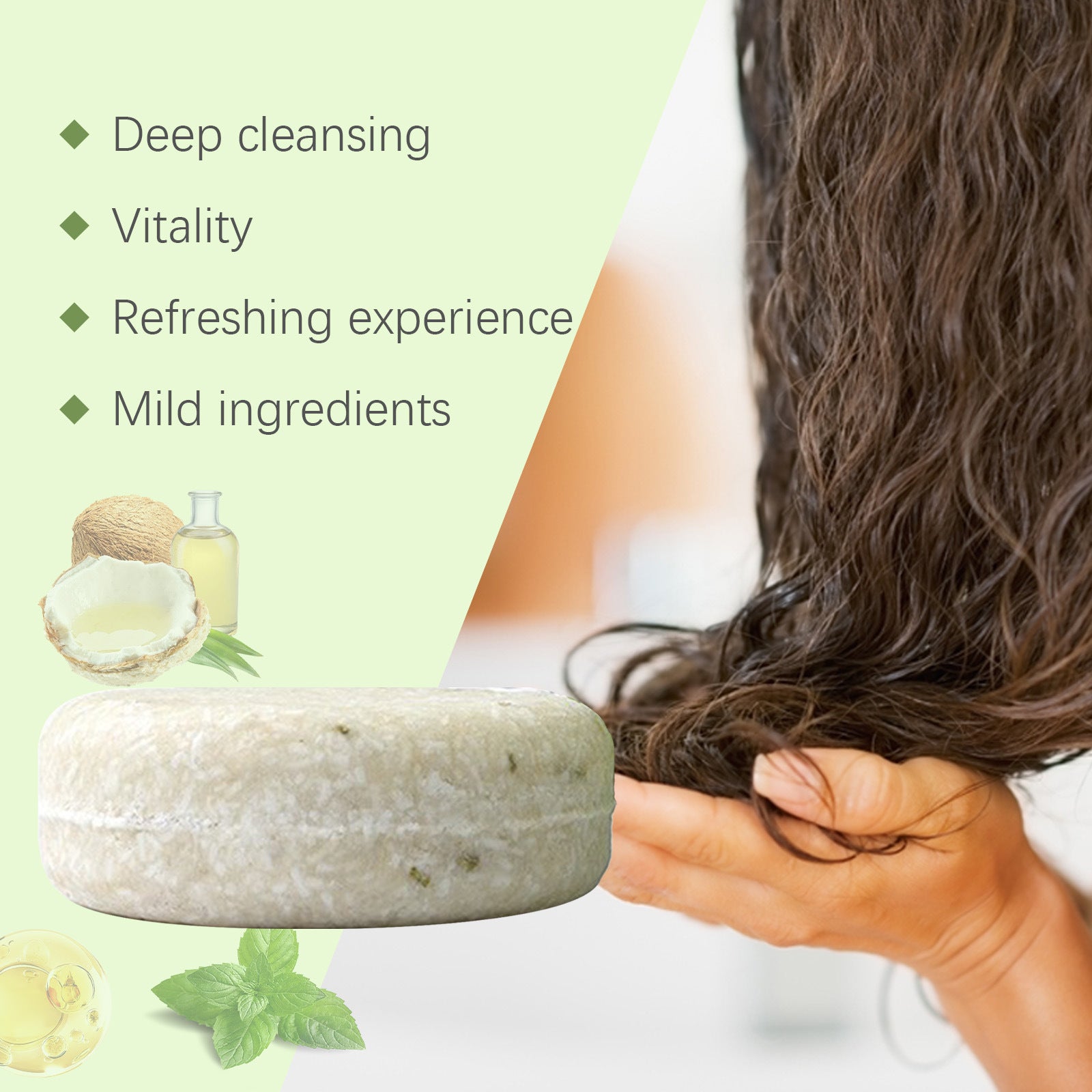 Rosemary Shampoo Bar Anti Hair Loss Oil Control Promote Hair Growth Refreshing Smoothing Volumizing Handmade Natural Hair Soap
