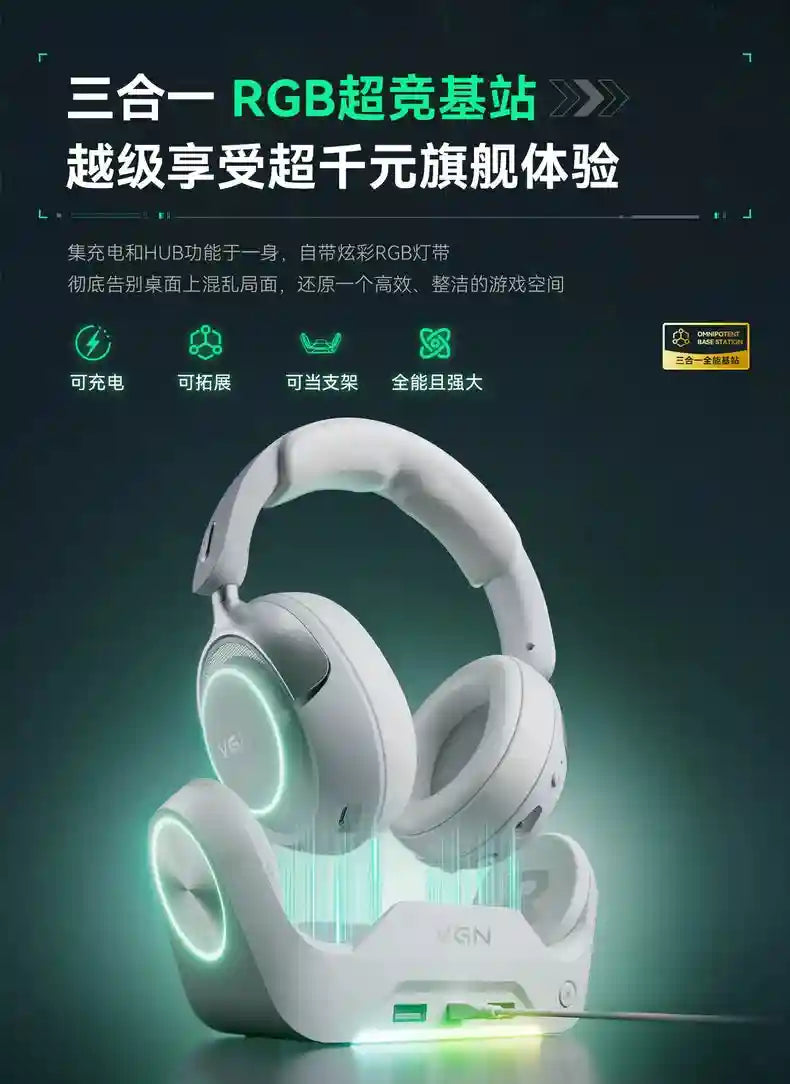 Tidesmit Wireless Gaming Headset – Low Latency Over-Ear PC Audio Tidesmit