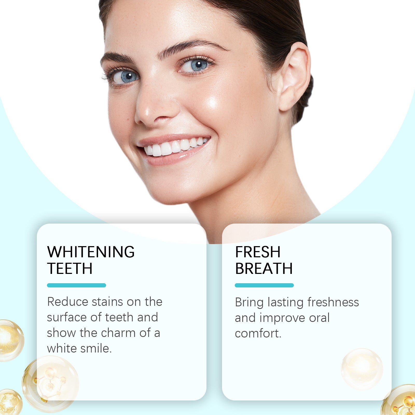 Tidesmit Niacinamide bleaching toothpaste for plaque removal, yellow stain reduction, and fresh breath.