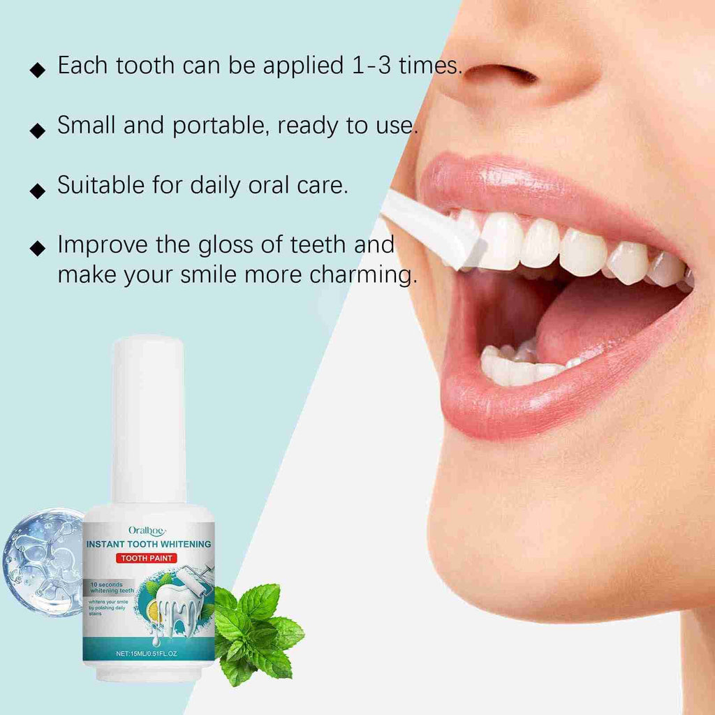 Tidesmit teeth whitening paint for removing stains, preventing tartar, and improving oral hygiene.