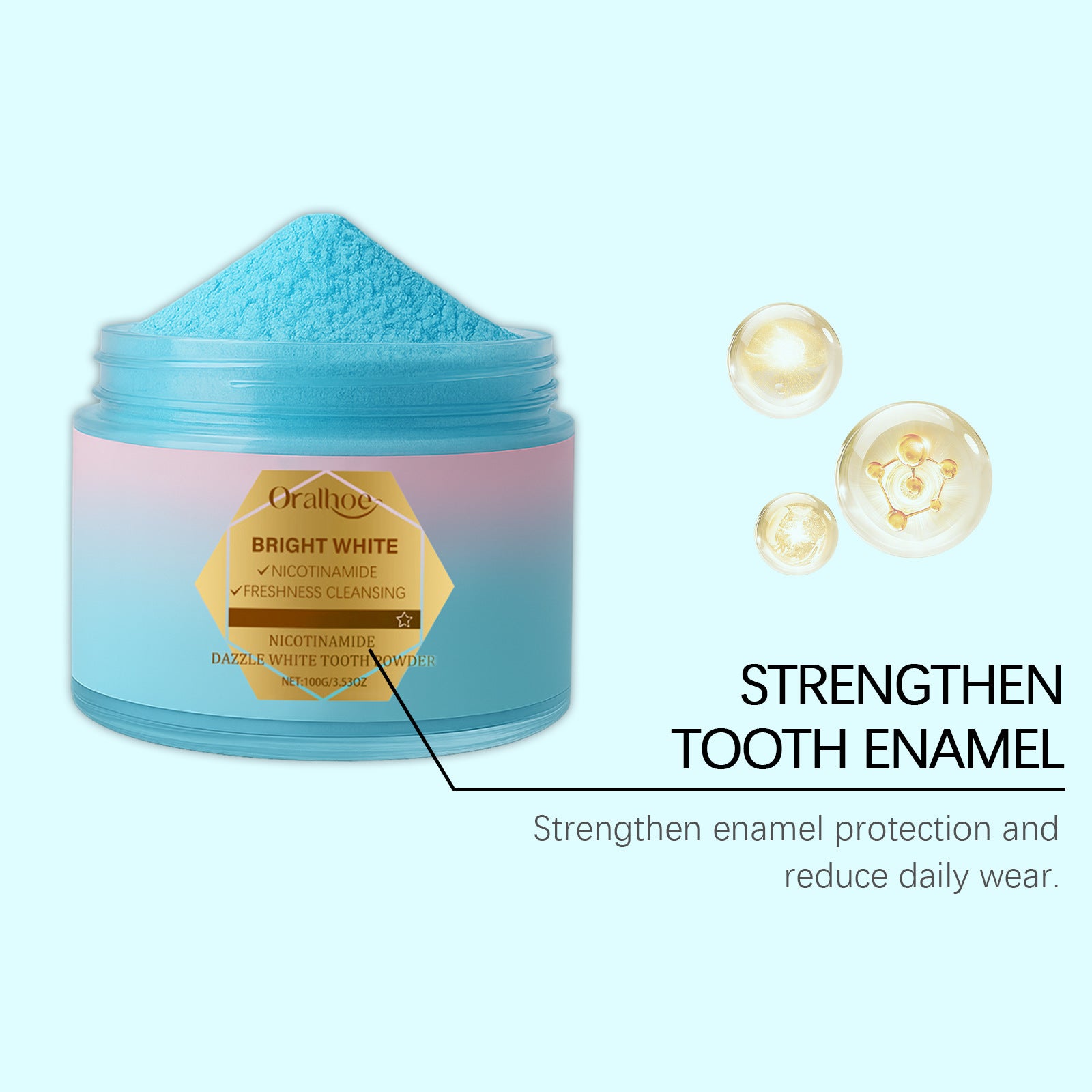 Tidesmit Niacinamide bleaching toothpaste for plaque removal, yellow stain reduction, and fresh breath care
