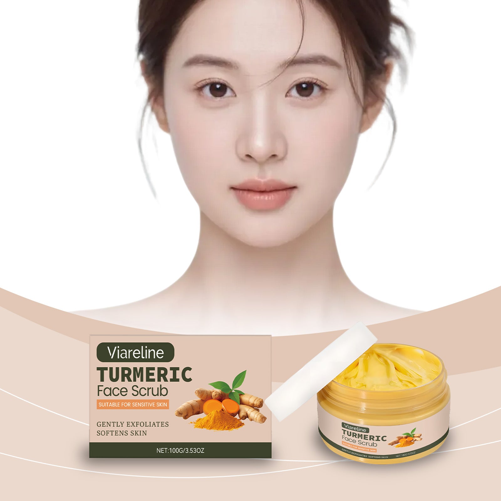 Turmeric Facial Scrub for Radiant Skin - Natural Exfoliating Treatment Scrubs Treatments Tidesmit