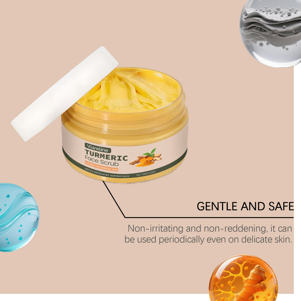 Turmeric Facial Scrub for Radiant Skin - Natural Exfoliating Treatment Scrubs Treatments Tidesmit