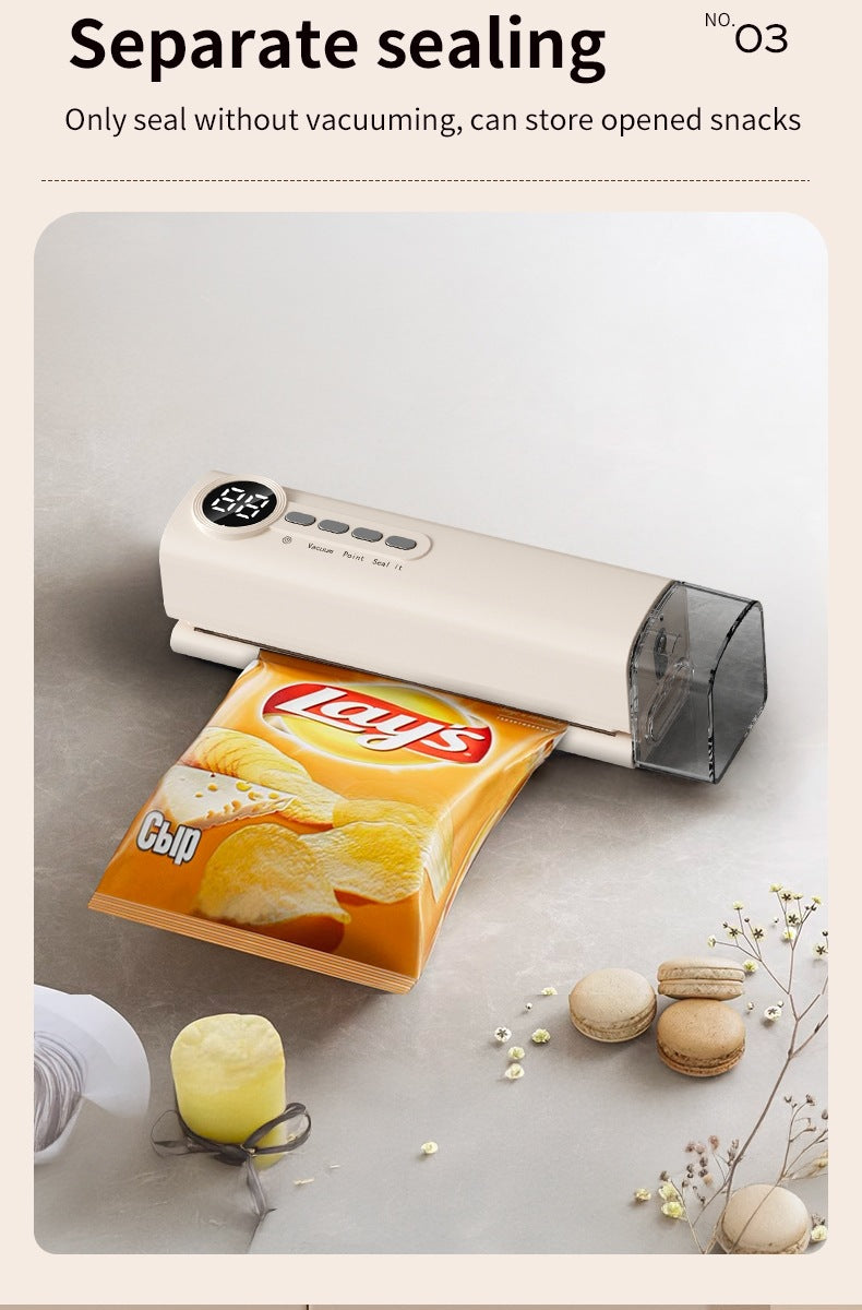 Cordless Rechargeable Vacuum Sealer Machine-90W Strong Suction ≥-62kPa, Fully Automatic Food Sealer for Dry/Moist Food