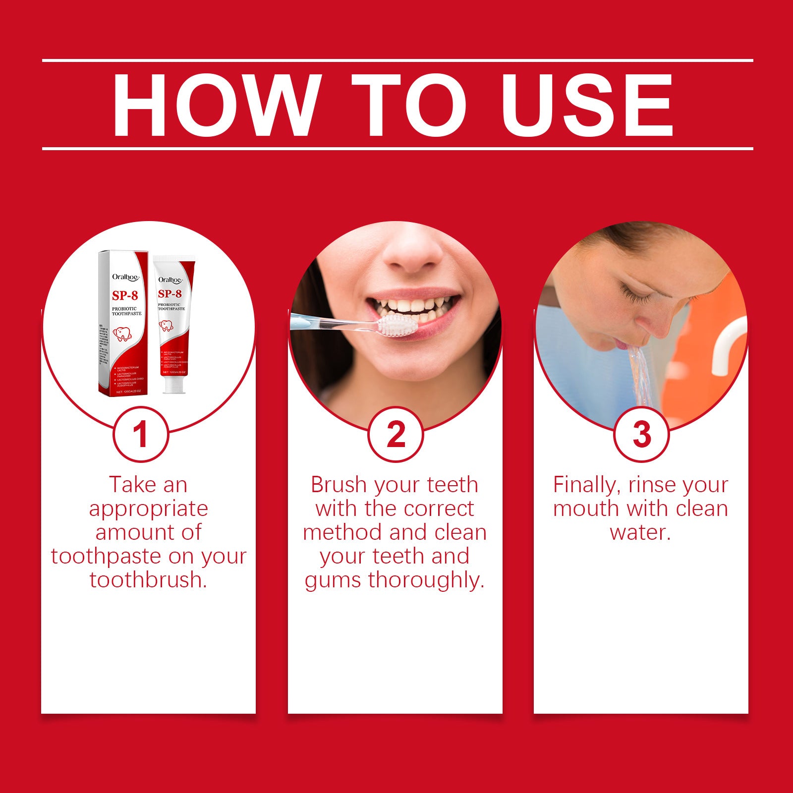 Tidesmit SP-8 Probiotic Whitening Toothpaste for plaque removal and fresh breath oral hygiene care