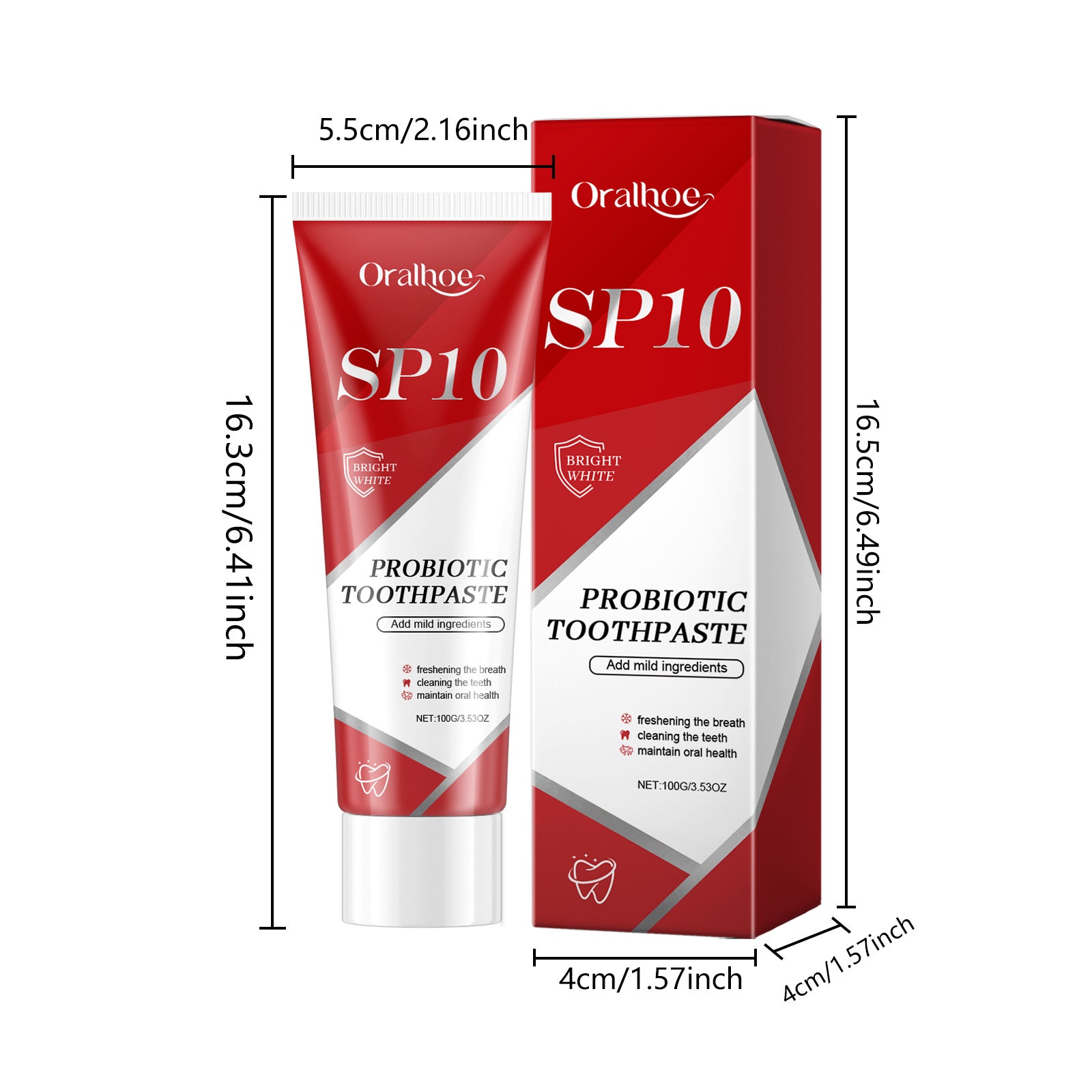 Tidesmit SP-10 probiotic whitening toothpaste for plaque removal and fresh breath oral hygiene care