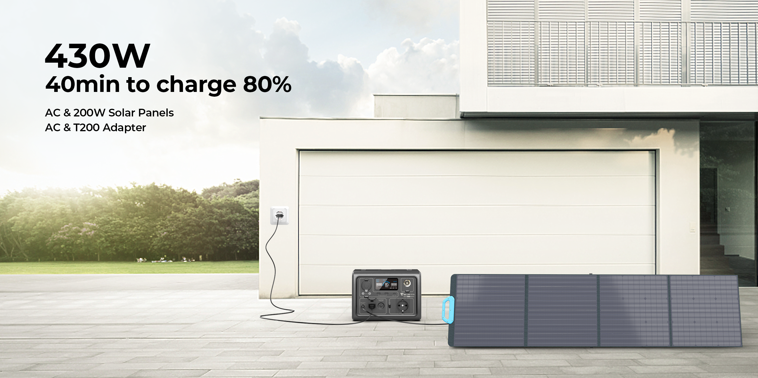 BLUETTI Portable Power Station 268Wh LiFePO4 Fast Charging Battery Tidesmit