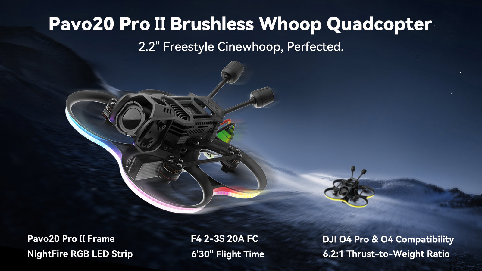 Pavo20 Pro II Brushless Whoop Quadcopter | ELRS 2.4G High-Precision Drone Tidesmit