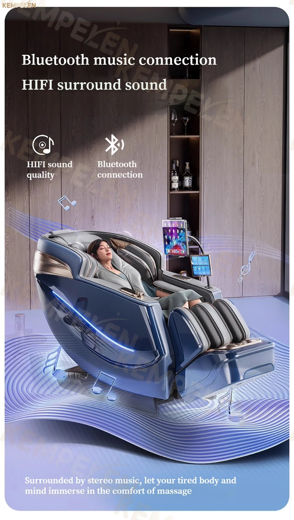 6D Dual-Core Electric Massage Chair with SL Track and Heat Therapy Body Shaping Massage Equipment Tidesmit