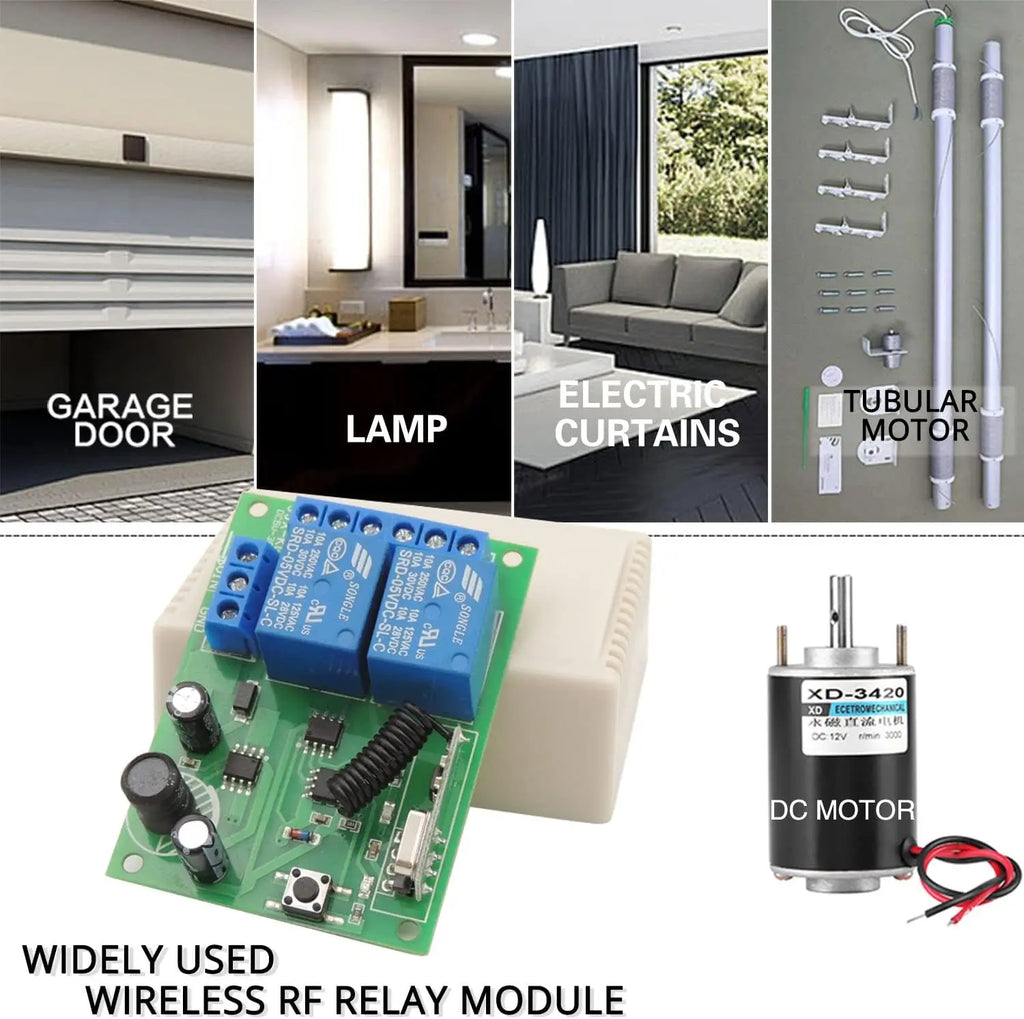 433Mhz Wireless Remote Switch Relay Kit - 12V Reliable Home Automation Tidesmit
