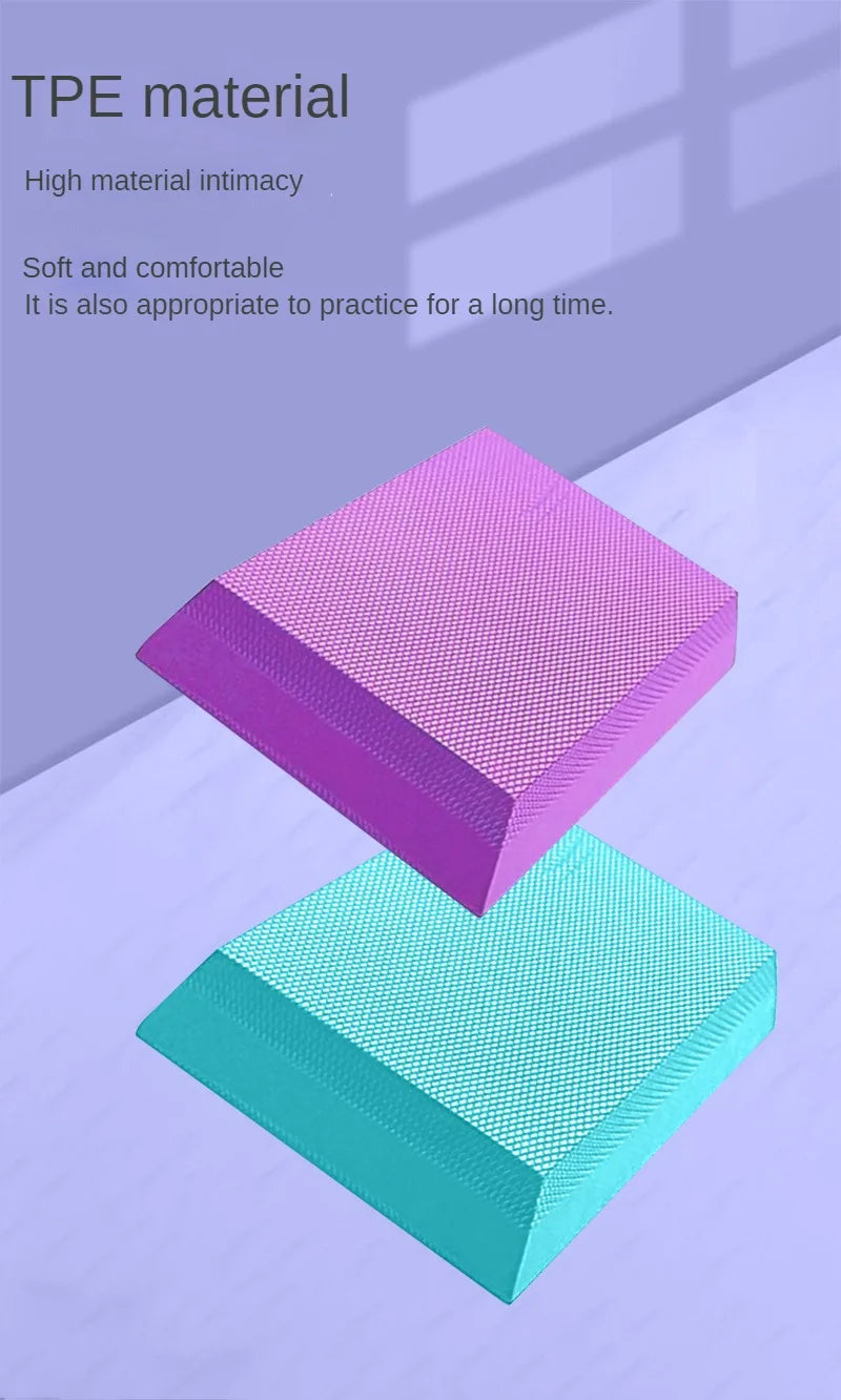 Household trapezoidal yoga fitness TPE balance pad massage yoga exercise balance cushion equipment rebounds quickly and cushions