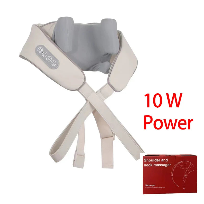 Shiatsu Neck Massager Cordless with Heat - Deep Tissue Relief GEN2 Relaxation Treatment GEN1 White Tidesmit