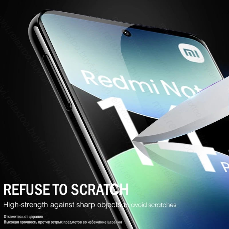 Redmi Note 14 Pro Plus 9D Curved Tempered Glass Screen Protector Tidesmit