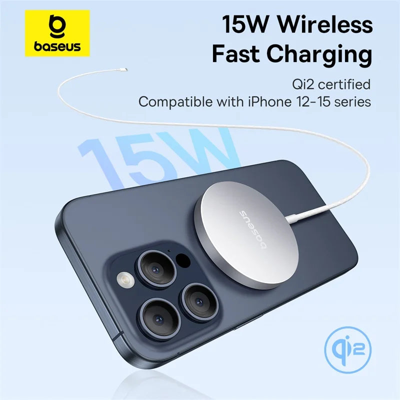 15W MagSafe Compatible Wireless Charger for iPhone 16/15/14 Tidesmit