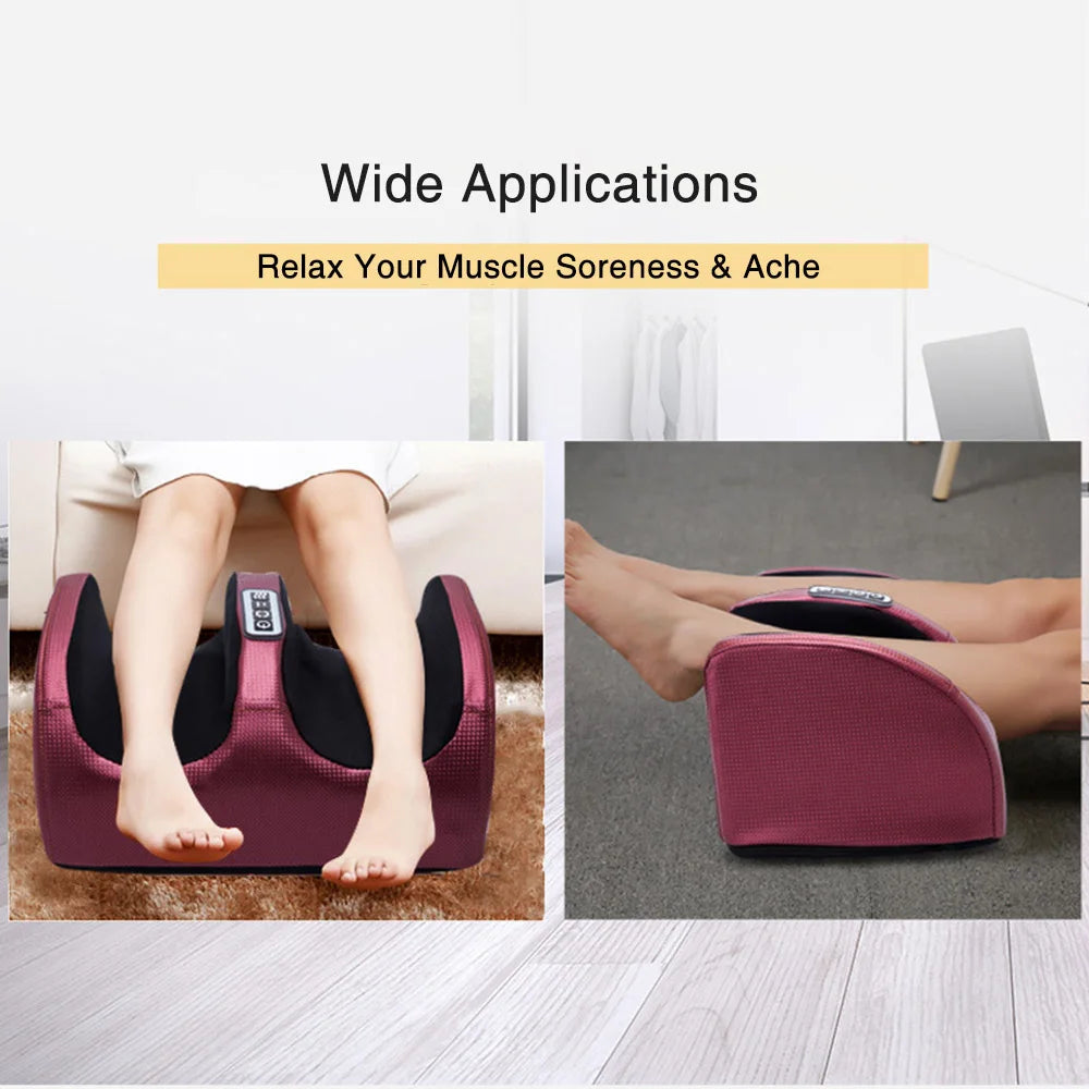 Electric Foot Massager with Shiatsu Heat - Portable Wellness Tool Relaxation Treatment Tidesmit