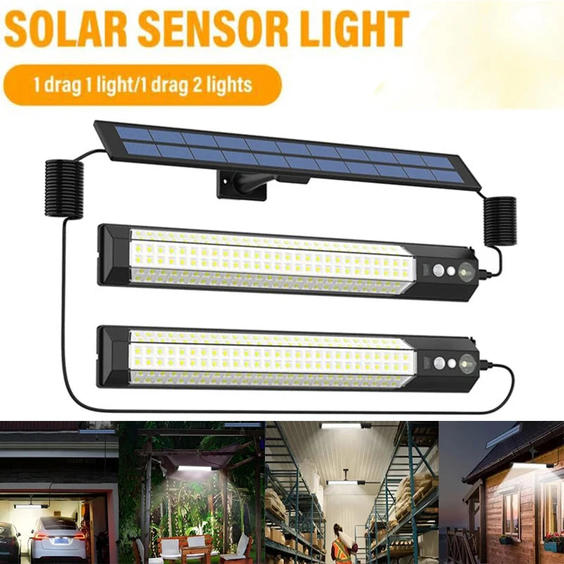 316 LED Solar Lamp Motion Sensor Outdoor Camping Wall Light Waterproof 3 Modes Solar Powered Security Light Garden Fence Garden
