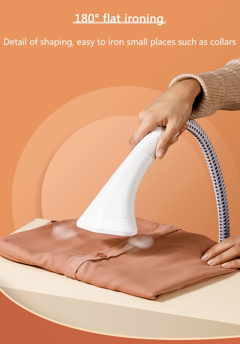 Tidesmit 2L garment steamer featuring adjustable rod and 10 fabric settings for efficient household clothes ironing