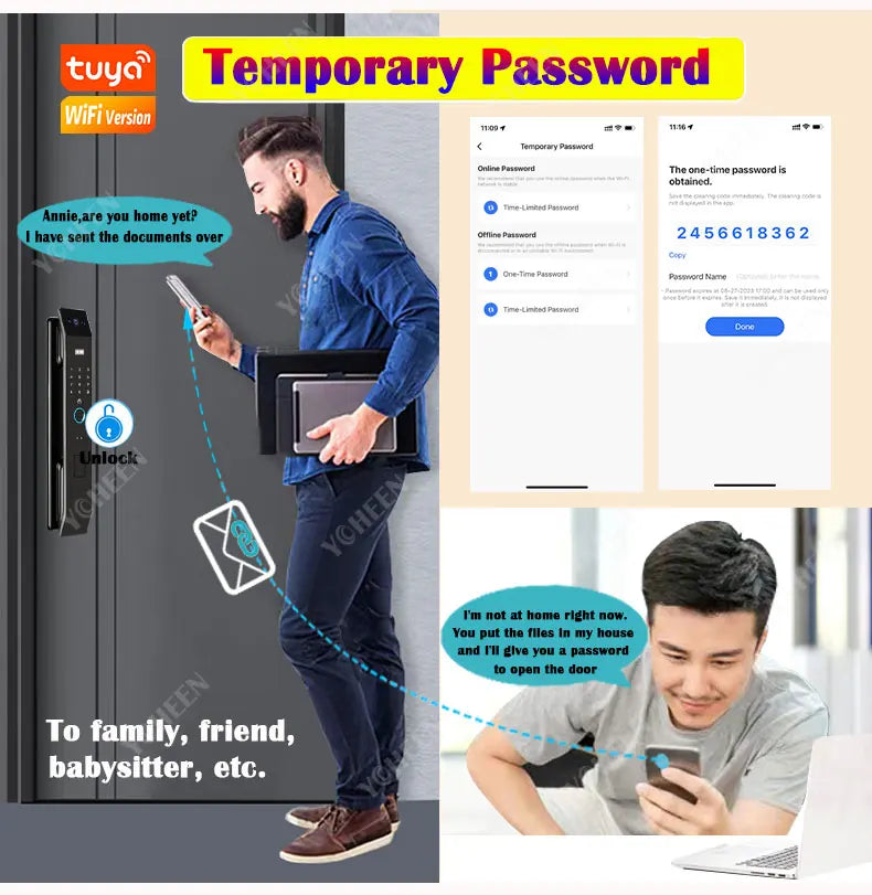 3D Face Recognition Door Lock Tuya App Can Video Intercom Unlock Digital Smart Lock Fingerprint Key Card Nfc Phone Lock