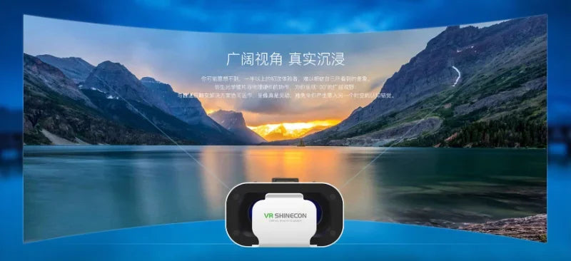VR Headset for Smartphones - Adjustable Virtual Reality Glasses White Tidesmit