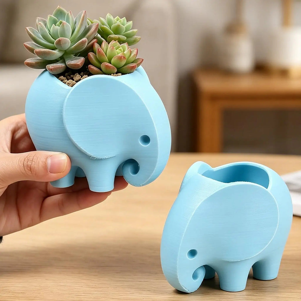 Elephant Shape Succulent Flower Pot Minimalist Practical Ceramic Flowerpot Cute Handmade Plant Pot Gifts Gardening Supplies