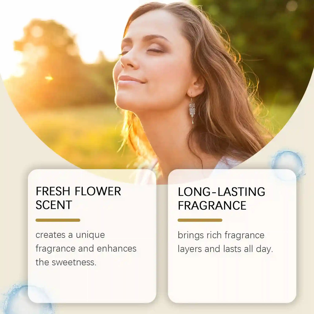 Coconut Vanilla body mist for women: a long-lasting, fresh floral niche fragrance in a portable, elegant spray bottle.