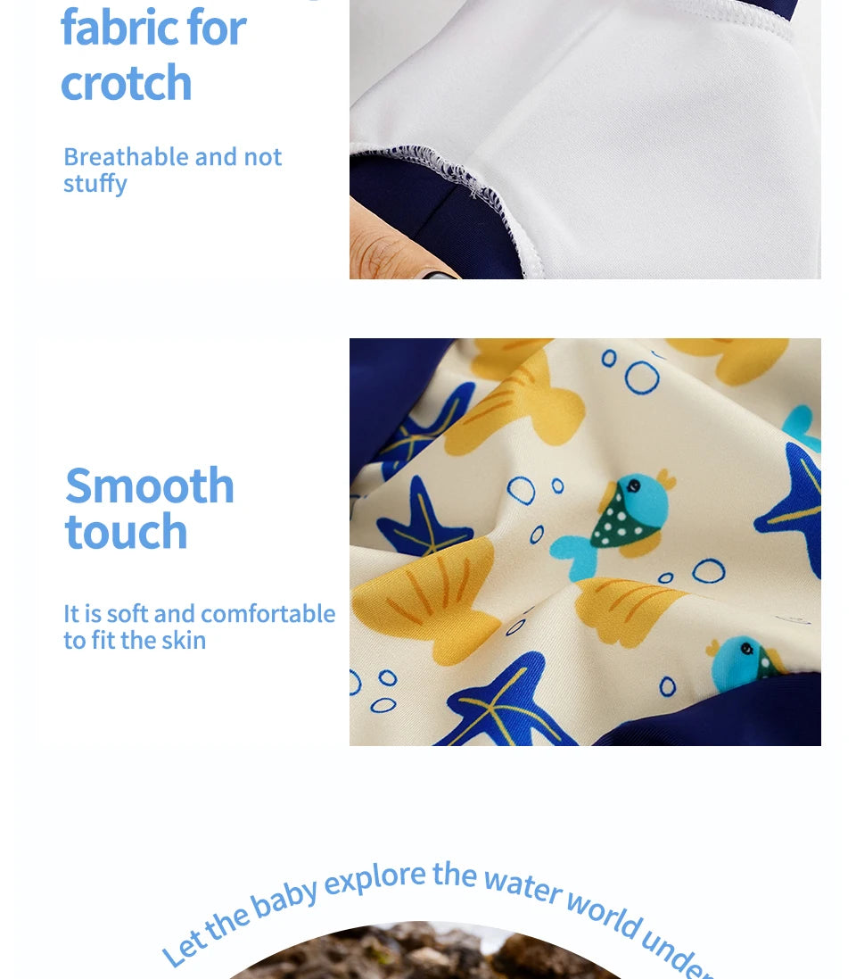 Happyflute 1 Pc Baby Leakproof Swimming Diaper Newborn Baby High Waist Swim Nappies Washable Reusable Baby Swimwear Cloth Nappys