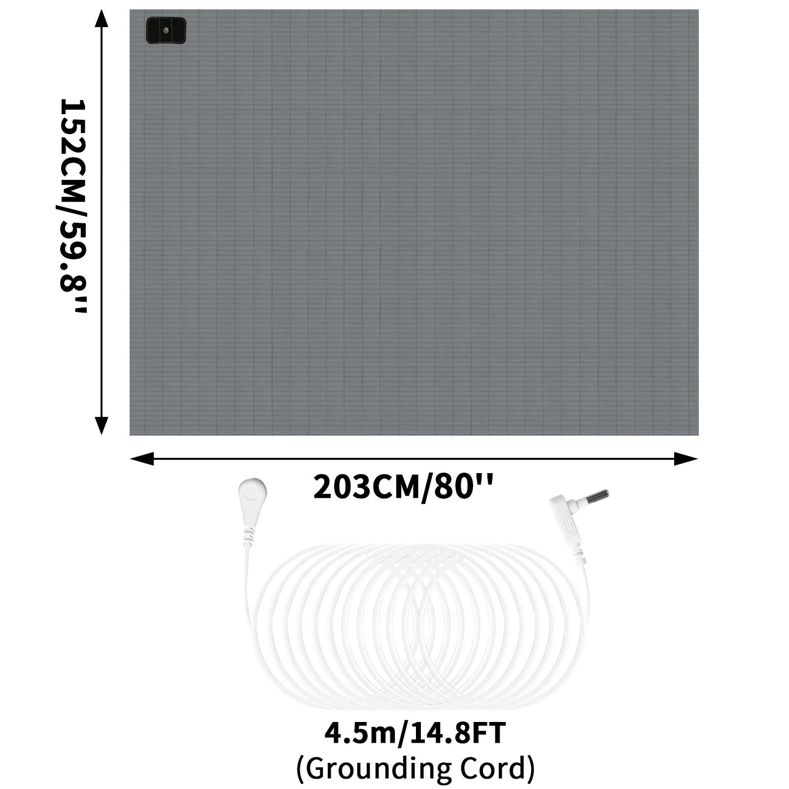 6 Size Grounding Mat Soft PU Pad for Improves Sleep Enhanced Circulation Reduces Pain Home Yoga Foot Mat Table Desk Rug