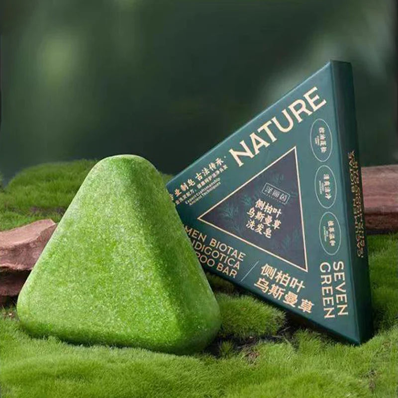Oriental Arborvitae Leaf Shampoo Soap Relieves Scalp Itching Strengthens Hair Root Oil Control Anti-dandruff New Natural Shampoo