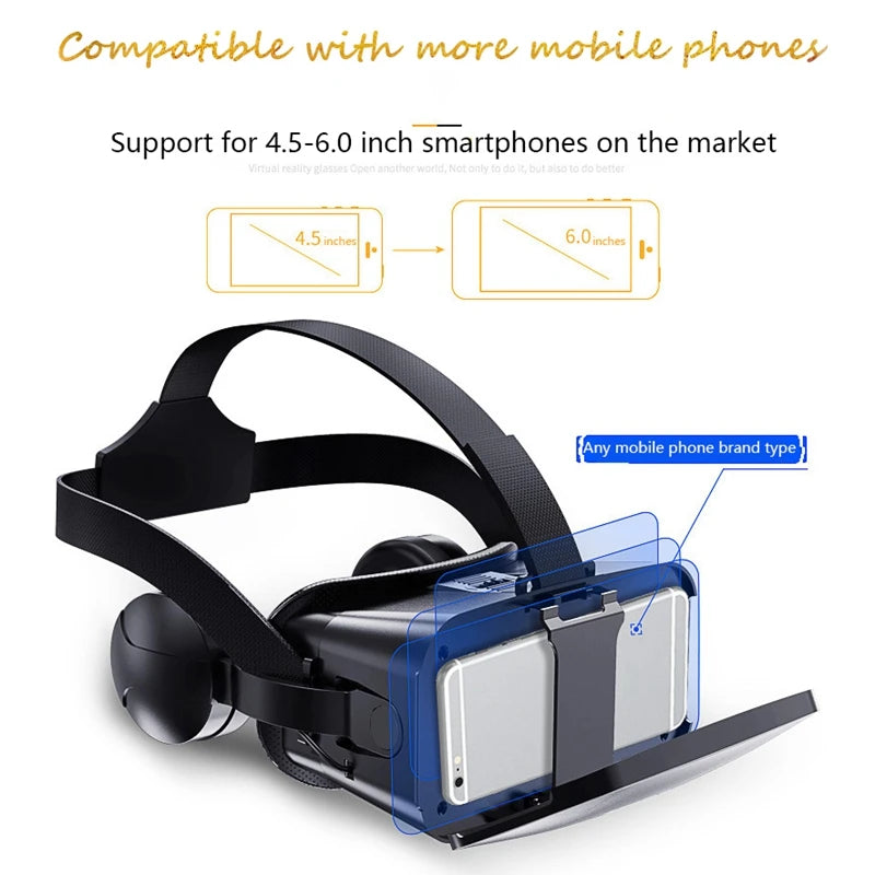 VR Headset for Smartphone – Adjustable 3D Goggles with Wireless Controller Tidesmit