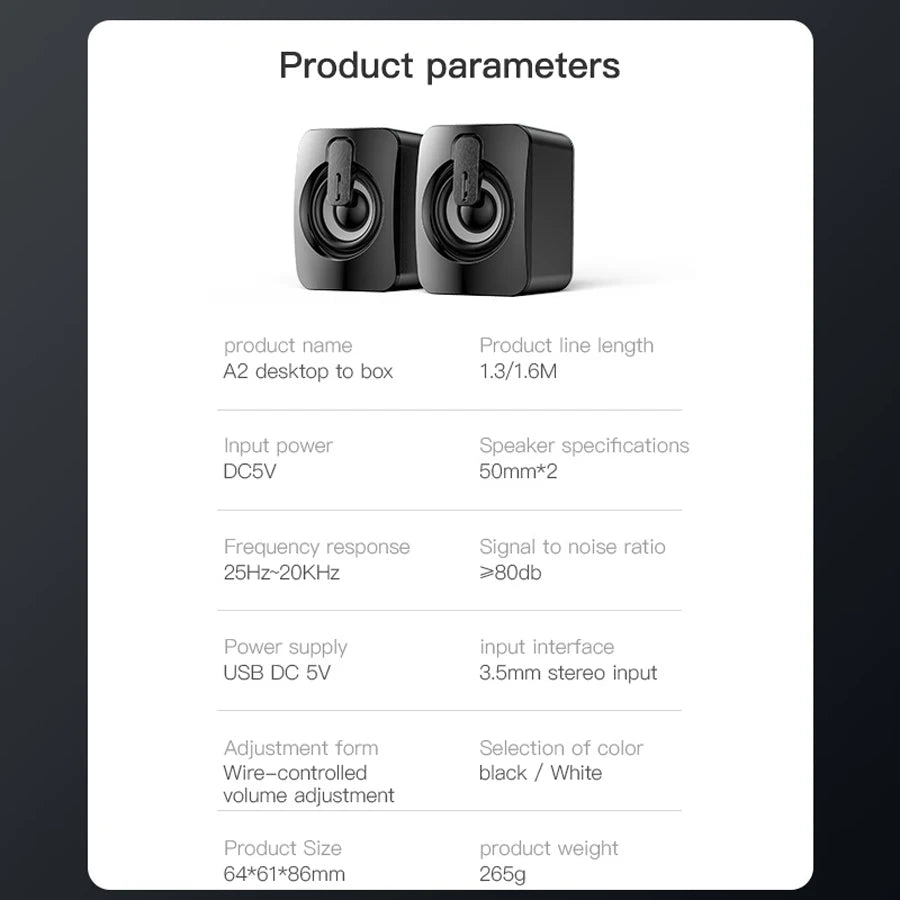 Stereo PC Soundbar - Wireless Audio Speaker for Laptop & Desktop Tidesmit