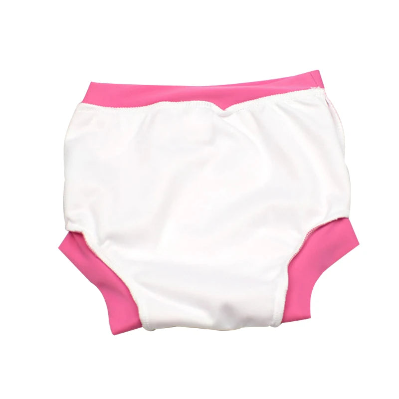 Infant Children Leakproof Swimming Nappies Newborn Baby High Waist Swimming Trunks Baby Boys Girls Cartoon Printed Cloth Diaper