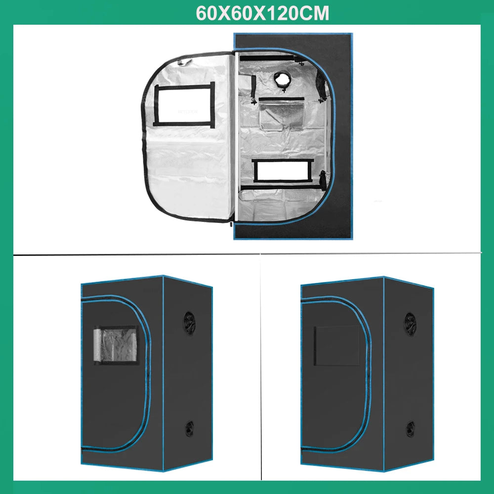 BEYLSION New Growbox Complete Set Air Tent Grow With Dimmable LED Grow Lamps Centrifugal Fans Activated Carbon Air Filter Set