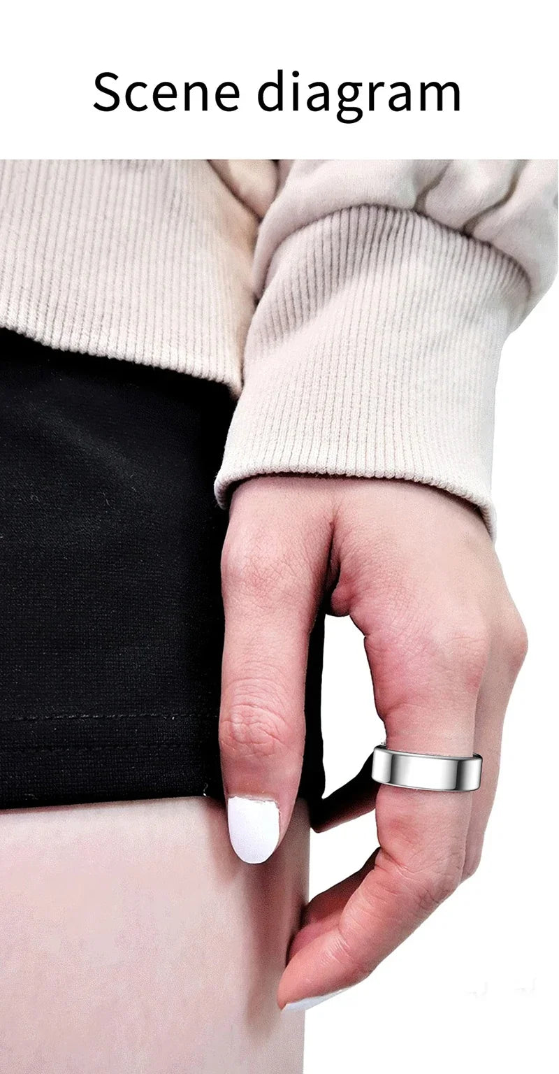 Smart Ring Multifunctional Health Tracker Heart Rate Blood Oxygen Monitor Waterproof Men Women Bluetooth Ring Sleep Fitness