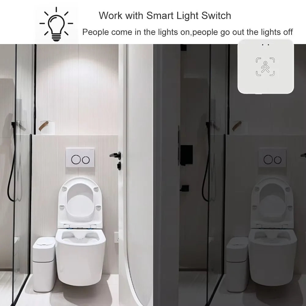 Tuya WiFi / Zigbee Human Presence Detector 24G,Luminance/Distance Detection, Smart Human Body PIR Sensor Support Home Assistant