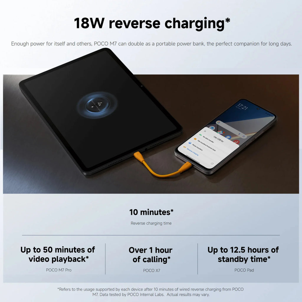 POCO M7 4G 6+128GB Global Version 6.9" 144Hz Powerful Snapdragon® 685 50MP AI Camera 7000mAh 33W Fast and 18W Reverse Charging