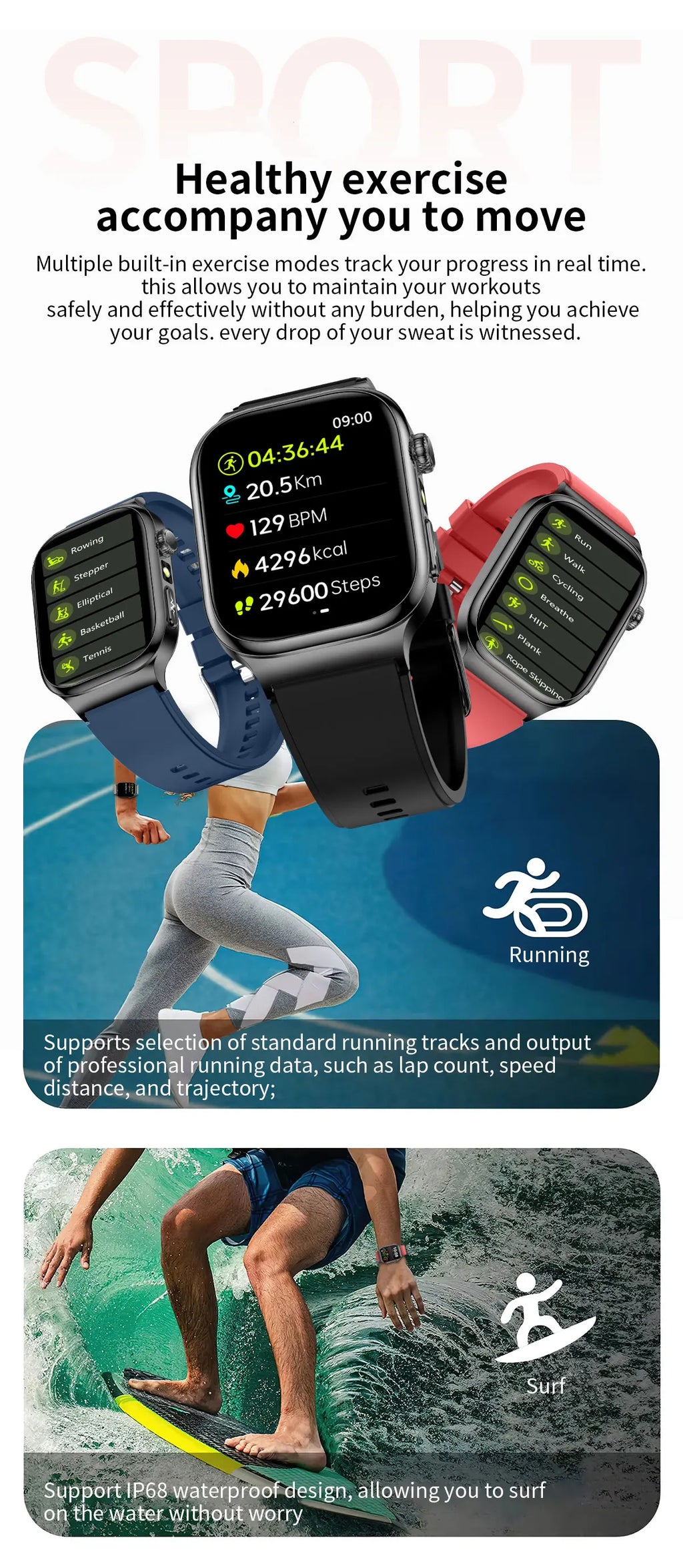 2026 New Hospital Level Health Smart Watch Body Fat ECG Blood oxygen BP Health AMOLED Screen HD Call Sport Smart Watches For Man