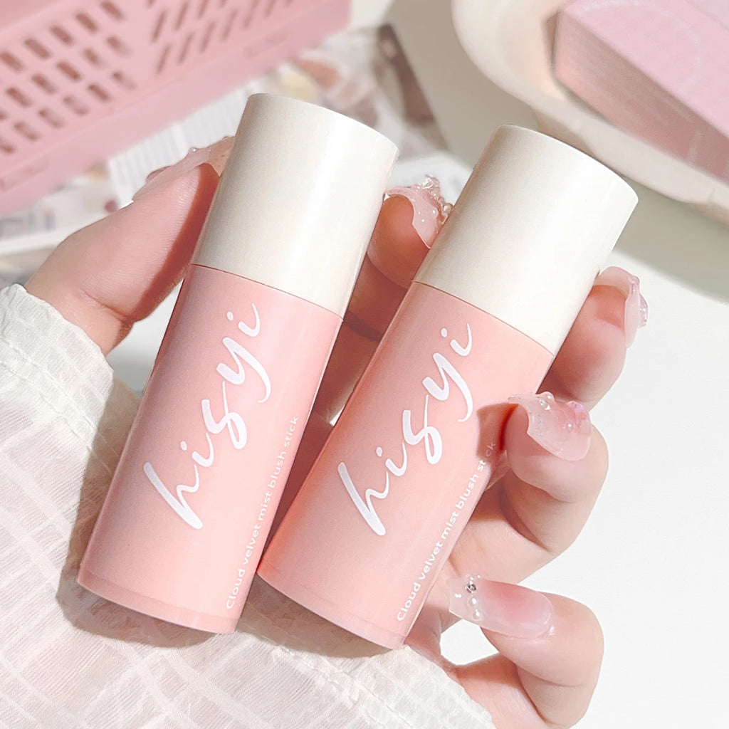 Tidesmit Cloud Soft Matte Blush Stick shade swatch for vibrant natural face makeup and flawless skin tone enhancement