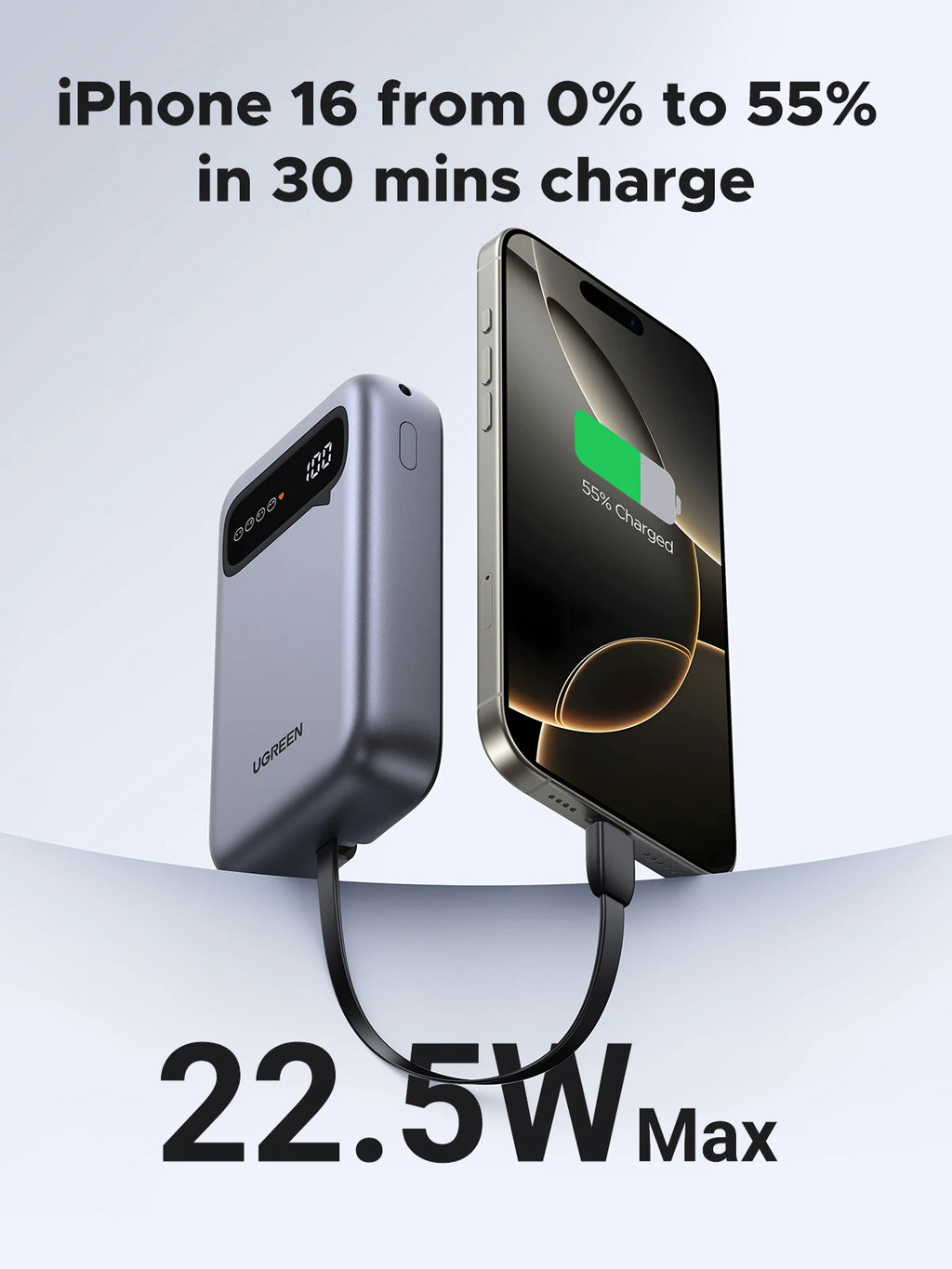 20000mAh Fast Charging Power Bank - Portable 22.5W USB-C Charger Tidesmit