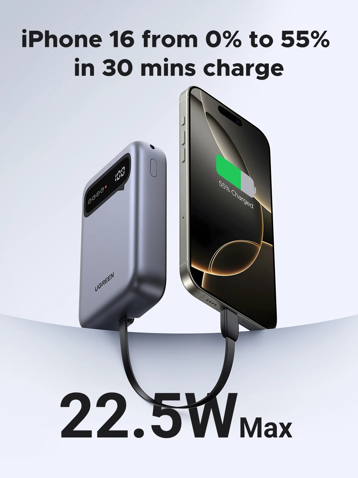 20000mAh Fast Charging Power Bank - Portable 22.5W USB-C Charger Tidesmit
