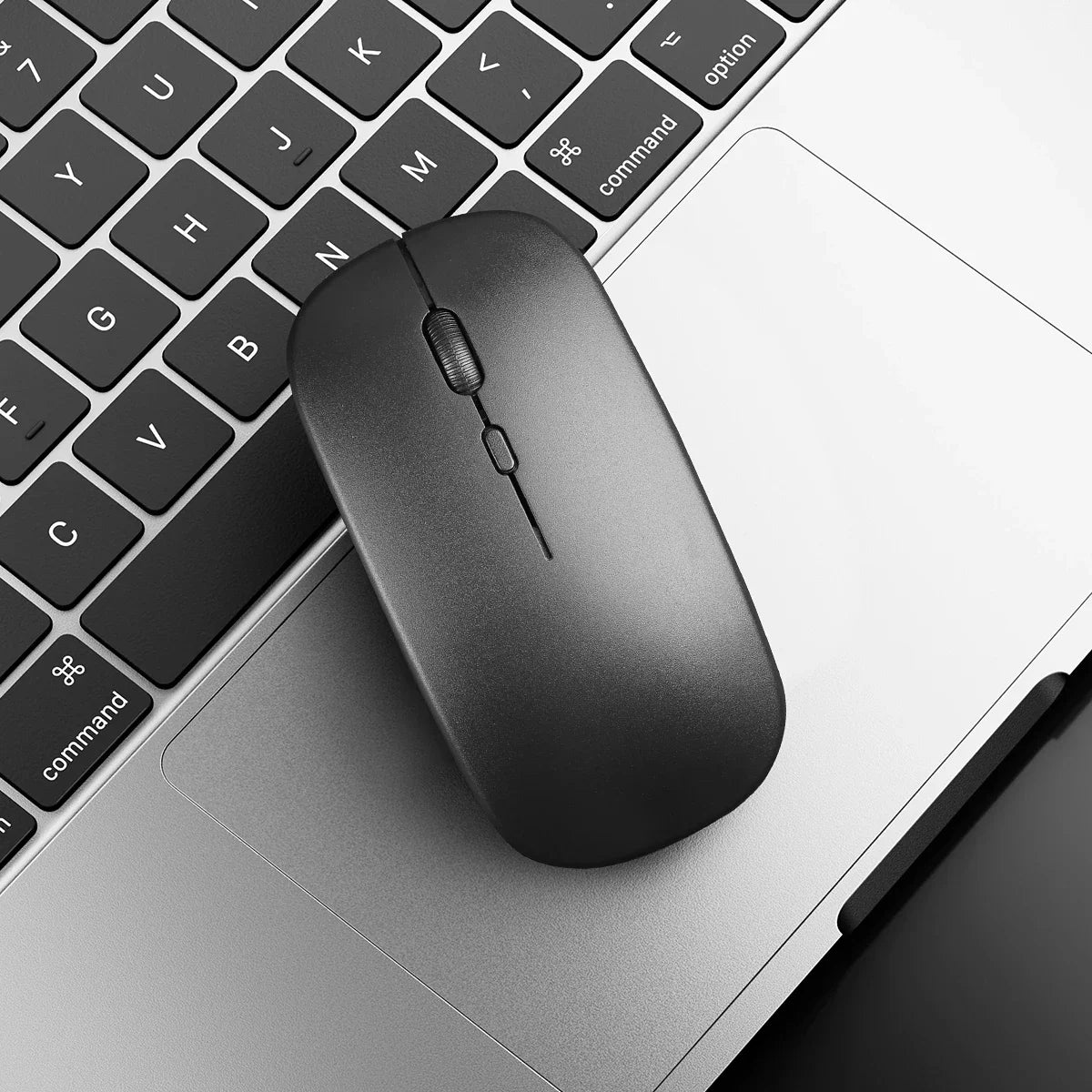 Wireless Mouse with 2.4G Bluetooth-compatible Dual Modes, 1600 DPI Adjustable, Silent Clicking, Portable Ergonomic Laptop Mouse