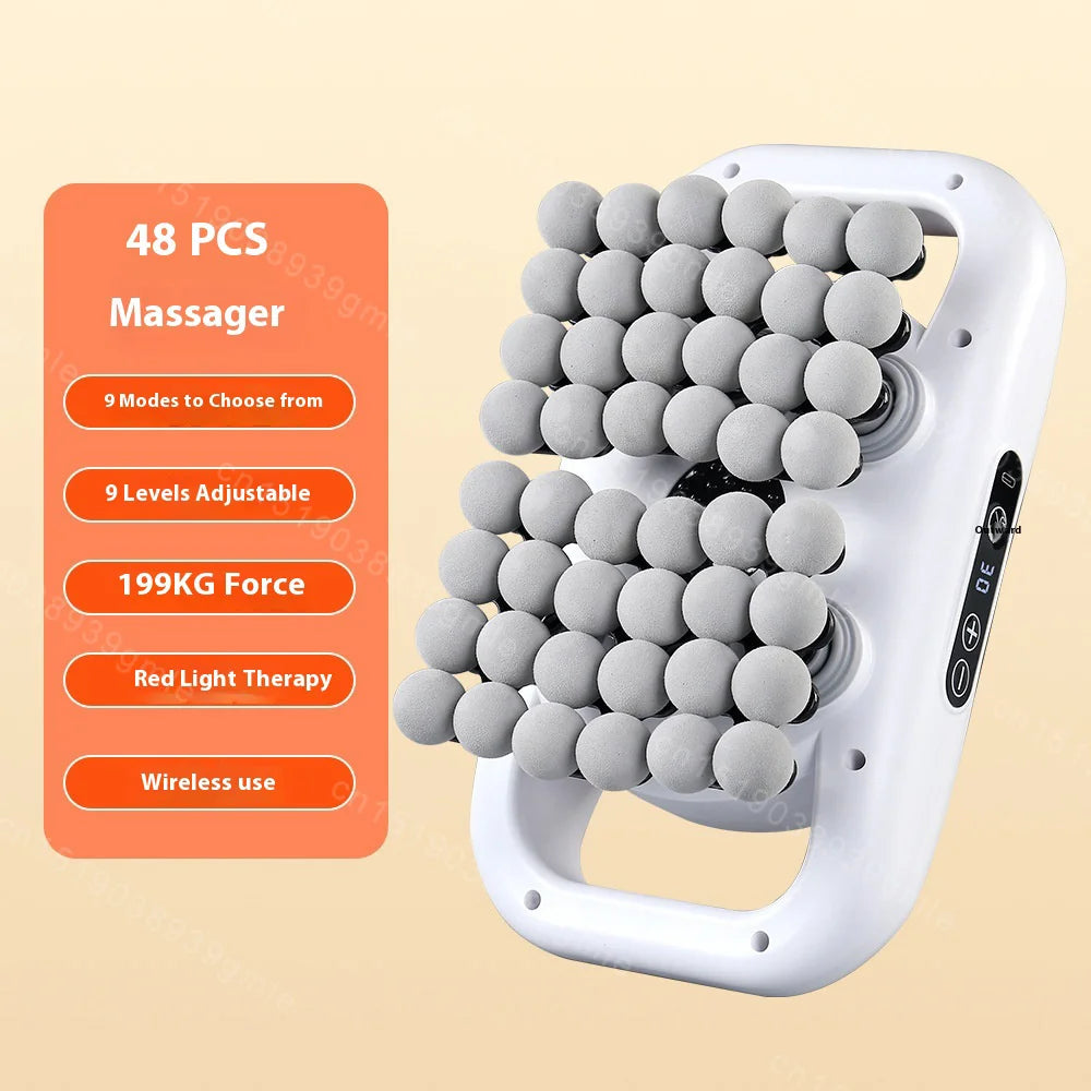 Tidesmit Percussive Therapy Fascia Gun - Deep Tissue Muscle Recovery Fascia Gun 48 head-White Tidesmit