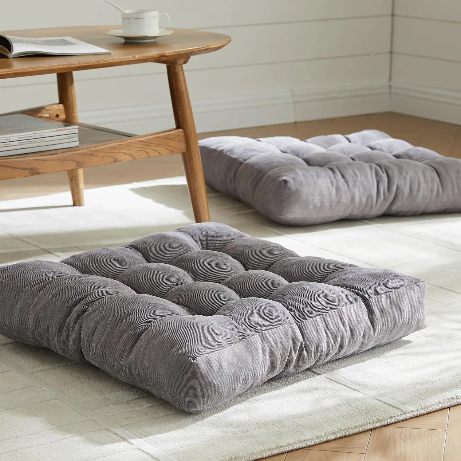 Big Square Corduroy Floor Seat Cushion Chair Cushions Tatami Meditation Yoga Thickened Windows Pad for Adults Seating Pillow