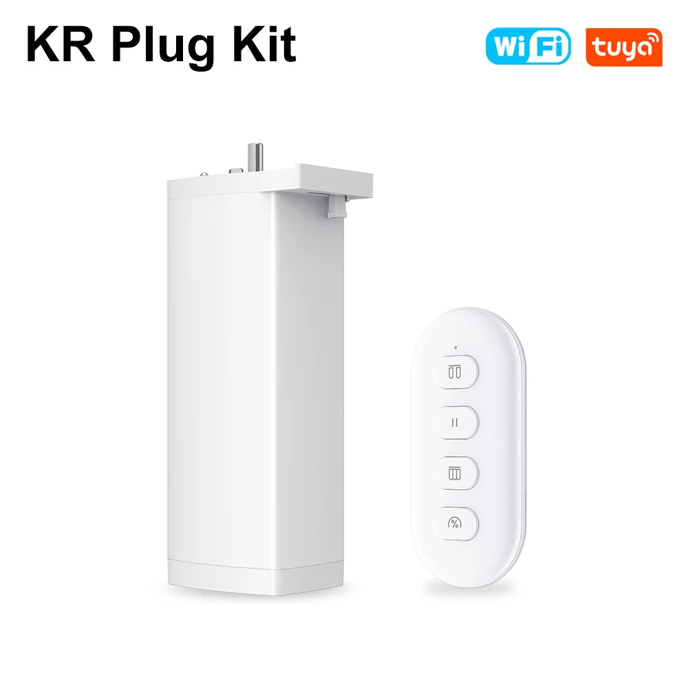 Smart Curtain Motor WiFi Zigbee Silent Electric Track - Tidesmit KR Plug (WiFi) Tidesmit